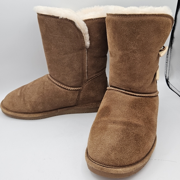Bearpaw Abigail suede sherpa lined boots size 8 - Picture 7 of 16